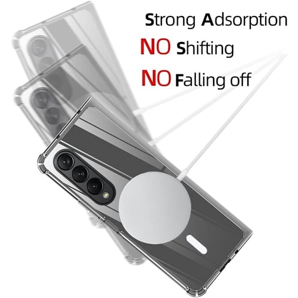 BOOM Galaxy Z Fold 4 Skal Magsafe Shockproof - Clear