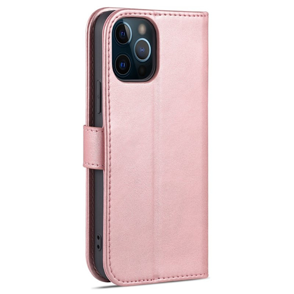 AZNS iPhone 12 Pro Max Plånboksfodral i Konstläder - Roséguld