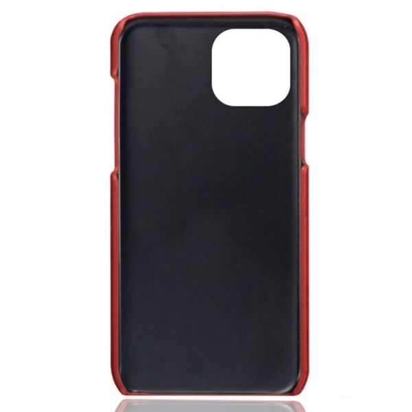 iPhone 14 Skal Korthållare PU Läder - Röd