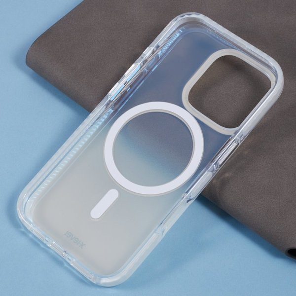 X-LEVEL Mobilskal till iPhone 16 Pro MagSafe TPU Gradient Vit