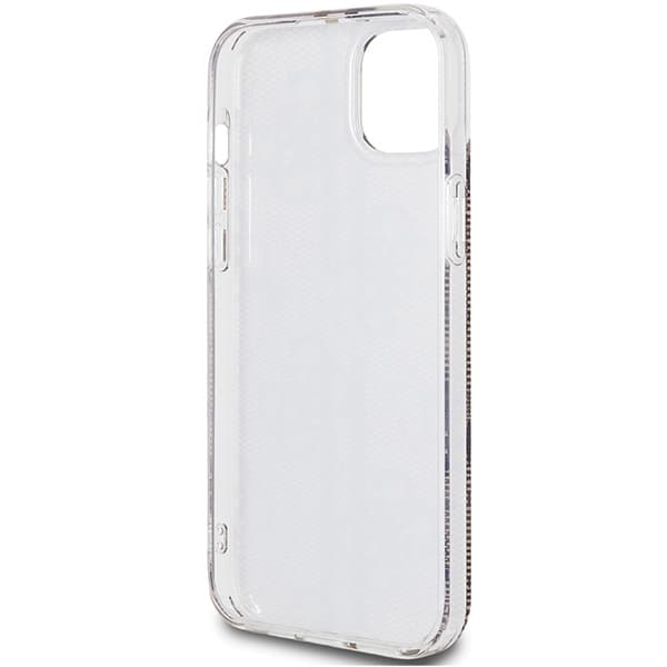 Guess iPhone 15 Plus Etui Brun Guldstribe Brun