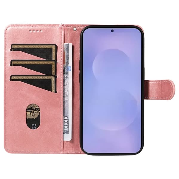 T-Shape Samsung Galaxy S26 / S26 Pro Plånboksfodral Konstläder - Roséguld