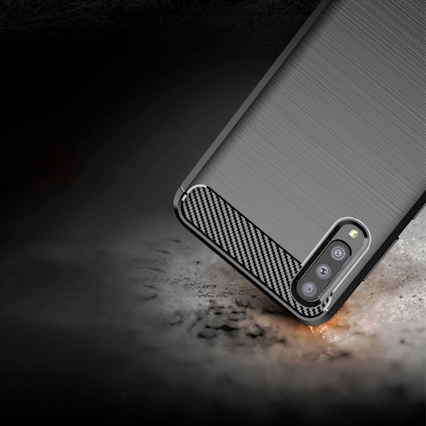 Galaxy A70/A70s Skal Forcell Carbon Mjukplast - Svart Svart