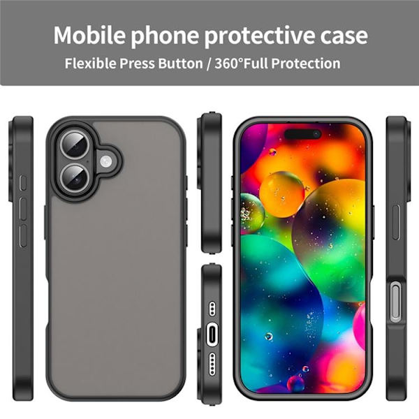 Mobilskal till iPhone 17 Skin Touch Matte Svart