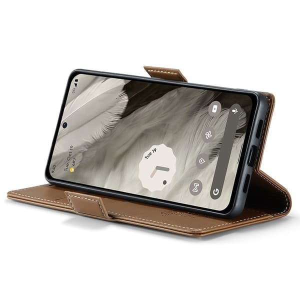 CASEME Plånboksfodral Konstläder till Google Pixel 8 - Brun