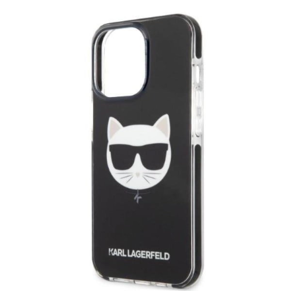 Karl Lagerfeld iPhone 13 Pro Skal Choupette Head - Musta