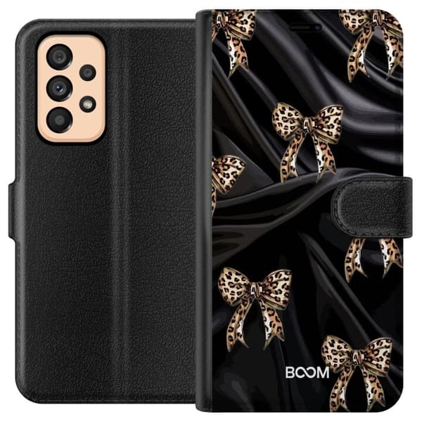 Plånboksfodral till Samsung Galaxy A53 5G med Leopard Bow