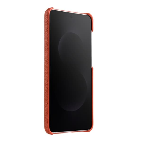 MELKCO Mobilskal till Samsung Galaxy S25 Edge Äkta Läder PC - Orange