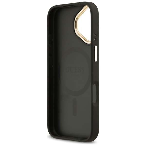 Guess Mobilskal till iPhone 17 Magsafe Grained Strass Logo - Svart Svart