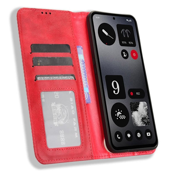 Nothing CMF Phone 1 Plånboksfodral Retro Kickstand - Röd Röd