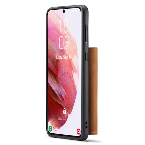 DG.MING Samsung Galaxy S22+ 5G Konstläder Plånboksfodral - Brun