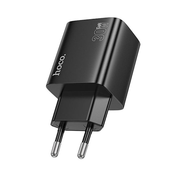 Hoco Snabbladdare PD 30W 2xUSB-A 2xUSB-C QC3.0 3A N56 - Svart