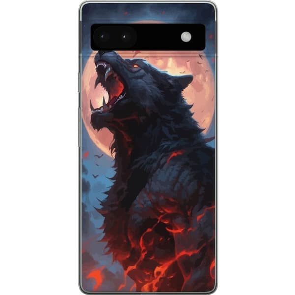 Telefontaske til Google Pixel 6a med hylende ulv