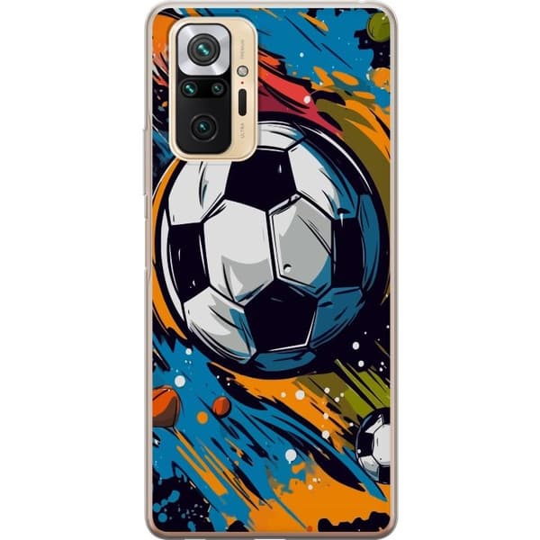 Telefontaske til Xiaomi Redmi Note 10 Pro med fodbolde