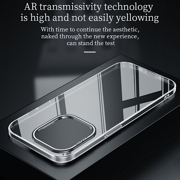 SULADA Mobilskal till iPhone 14 Pro Max Transparent TPU+PC Silver