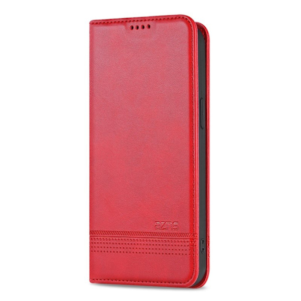 AZNS iPhone 16e Plånboksfodral Konstläder - Röd