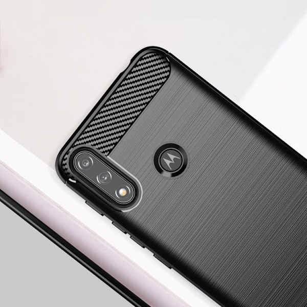 Carbon Flexible Skal Motorola Moto E7i Power - Svart Svart