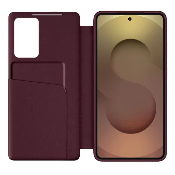 Tech-Protect Plånboksfodral För Galaxy S26 Smart - Mulberry Vinröd
