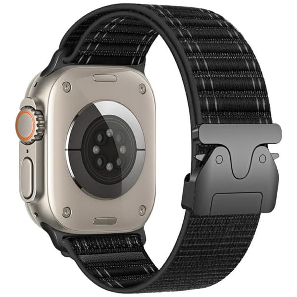 Beline Apple Watch 42/44/45/49mm Armbånd Nylon - Sort
