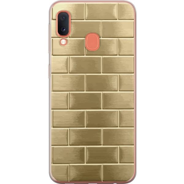 Mobilskal till Samsung Galaxy A20e med Gyllene Murstenar