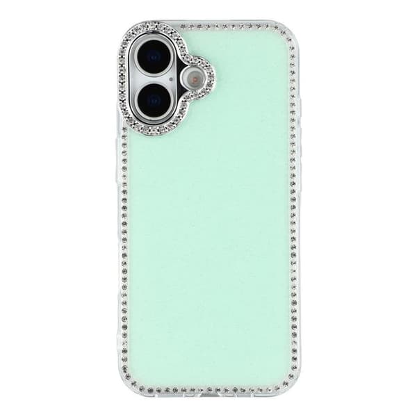 Mobilskal till iPhone 17 Rhinestone Edge - Glitter Ljusgrön Grön