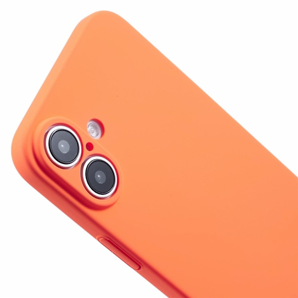 Mobilskal till iPhone 16 Skin-Touch Rubberized PC - Orange Orange