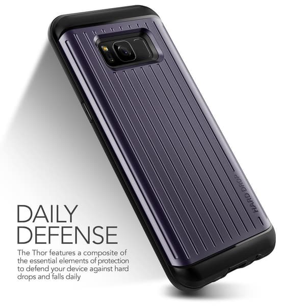 Verus Waved Hard Drop -kuori Samsung Galaxy S8 Plus - Orchid Grå