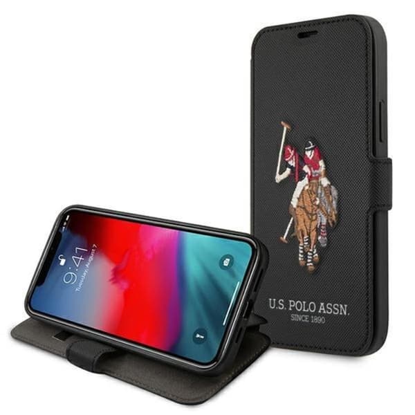 US Polo Polo Embroidery Collection Kotelo iPhone 12 Pro Max - Musta Black