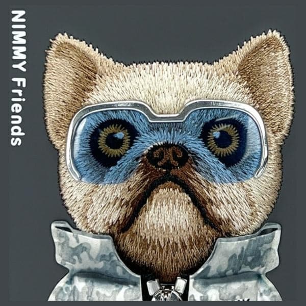 Nimmy Telefontaske til iPhone 16 Cool & Cute 2.0 Dog - Sort Black