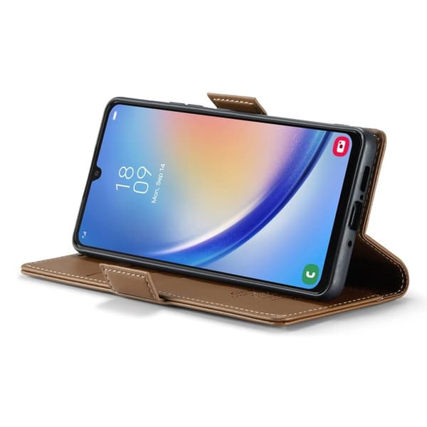 CASEME Plånboksfodral Konstläder för Samsung Galaxy A34 5G - Brun