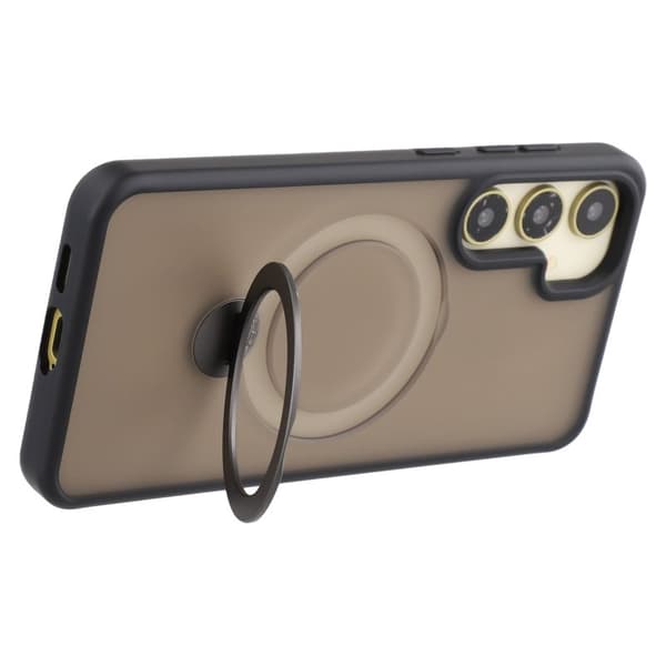 Mobilskal för Samsung Galaxy S26 Magnetiskt Ring Kickstand TPU + PC - Svart