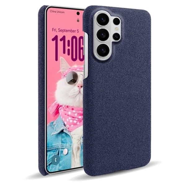 Mobilskal till Samsung Galaxy S26 Ultra Klädd Textur Anti-Scratch Plast - Blå