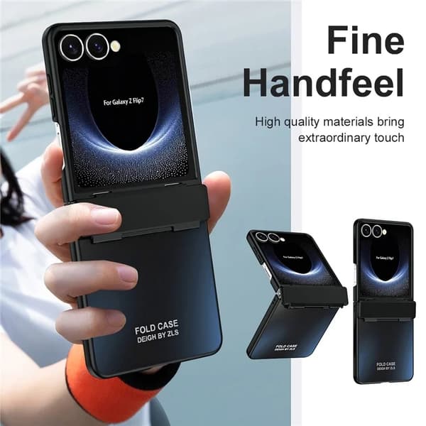 Mobilskal till Galaxy Z Flip7 Electroplating - Svart Svart