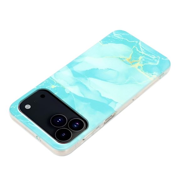 Mobilskal till iPhone 17 Pro Max Marble Pattern Painted TPU - Grön Grön