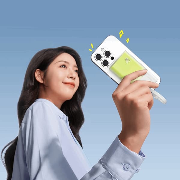 Baseus Powerbank 5200mAh Popsicle 20W - Vit/Grön Grön