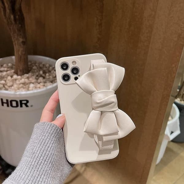 Sløjfe Læderrem TPU Cover iPhone 13 Pro - Hvid Vit