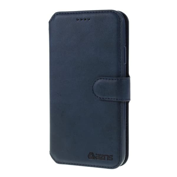 AZNS Leather Stand Plånboksfodral iPhone 11 6.1 tum - Konstläder - Blå