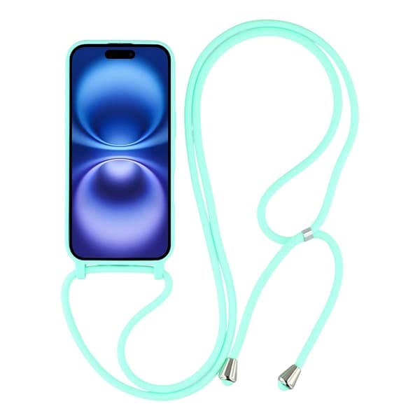 Mobilskal till iPhone 17 TPU Shockproof med Lanyard - Mintgrön Grön