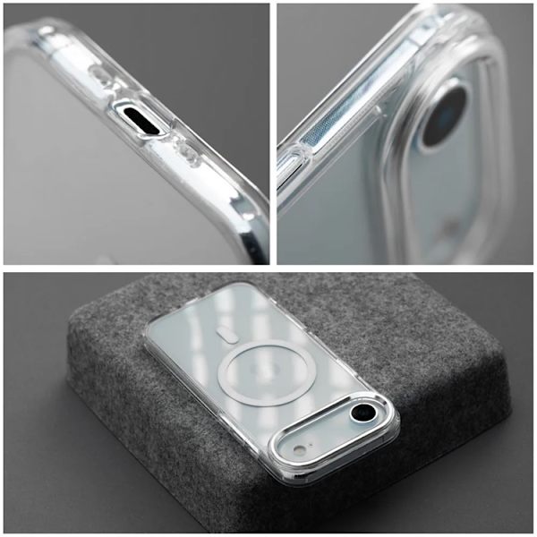Mobilskal För iPhone Air MagSafe Frame Clear Hybrid - Clear Transparent