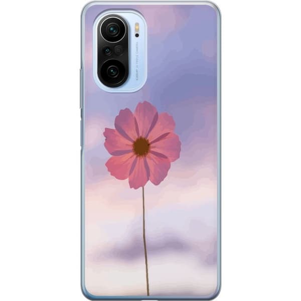 Telefontaske til Xiaomi Mi 11i med lyserød blomst