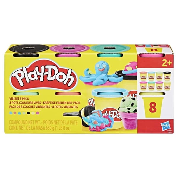 PLAY-DOH Compound 8 Pack, Vibrant, 3 Oz