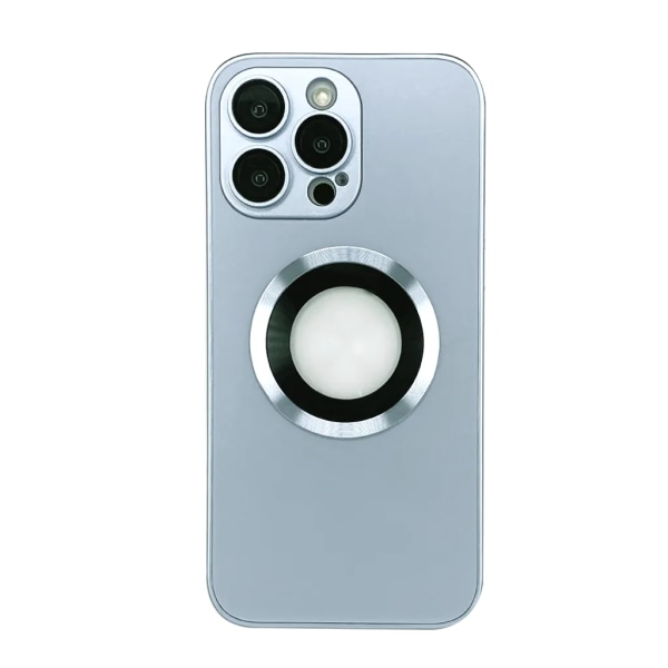 SiGN iPhone 15 Pro Max -puhelinkuori linssisuojalla ja Logo View -ominaisuudella - sininen