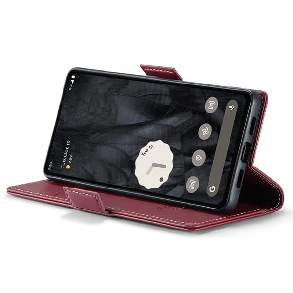 CASEME Plånboksfodral Konstläder till Google Pixel 8 Pro - Röd