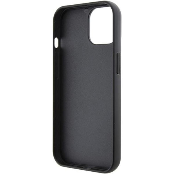 KARL LAGERFELD iPhone 15 Mobilskal Fixed Glitter Ikonik Svart