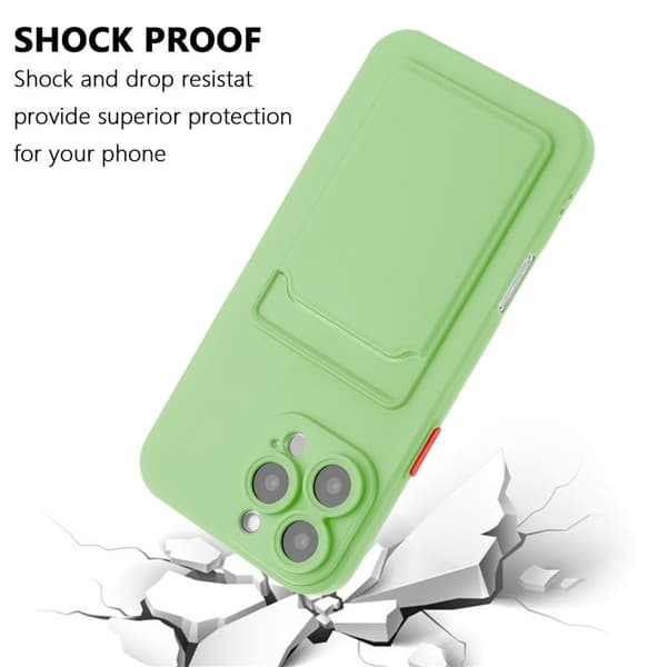 Mobilskal till iPhone 16 Pro Korthållare TPU - Matchagrön Grön