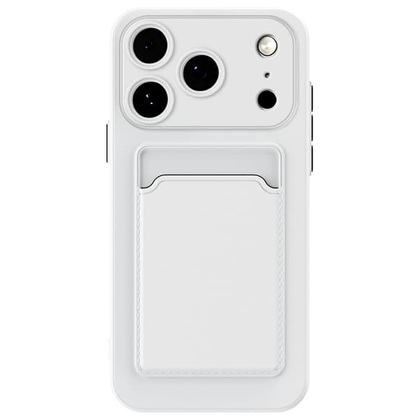 Mobilskal till iPhone 17 Pro Korthållare TPU - Vit Vit