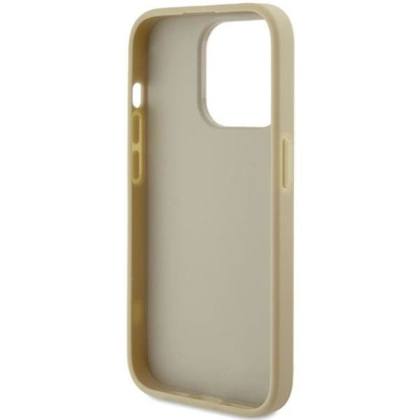 Guess iPhone 15 Pro Mobilcover Glitter Script Big 4G - Guld