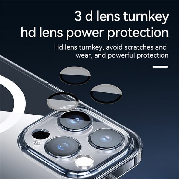 SULADA Mobilskal till iPhone 16 Pro Max TPU+PC Transparent Med Linsskydd