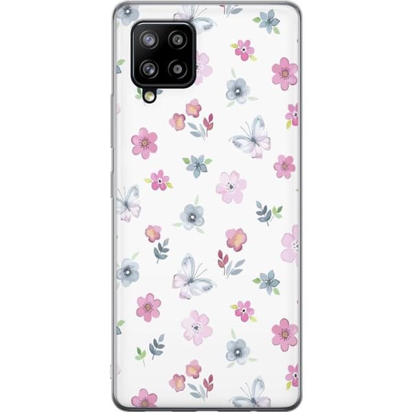 Mobilcover til Samsung Galaxy A42 5G med Blomster og sommerfugle