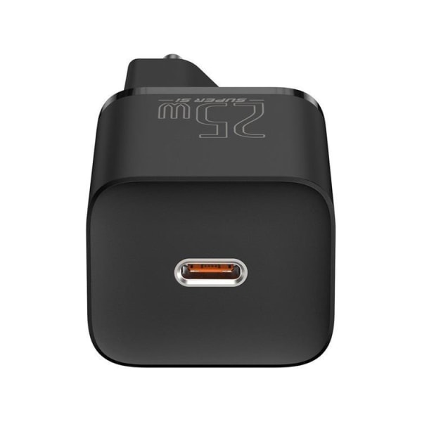 Baseus EU Super Wall laturi USB-C kaapeli 1m 25W - musta Black